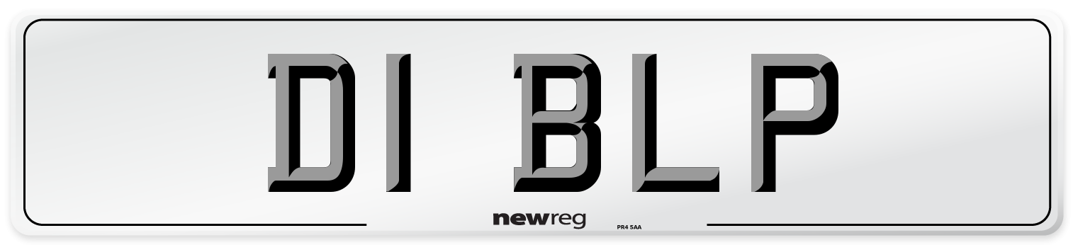 D1 BLP Number Plate from New Reg